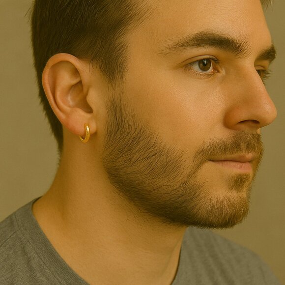 Clip on Hoop Earrings-NEW-Cartilage 8 Gold/Silvertone Non Piercings - Picture 5 of 7